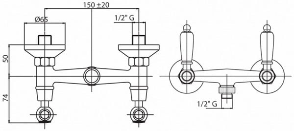 Смеситель Для Душа Cezares FIRST FIRST-D-03-M золото