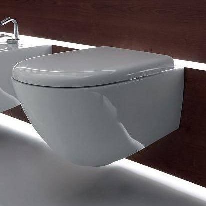 Подвесной унитаз безободковый Kerasan Aquatech 371401 без сиденья