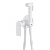 Смеситель ABBER Weiss Insel AF8025W с гигиеническим душем, белый Смеситель ABBER Weiss Insel AF8025W с гигиеническим душем, белый