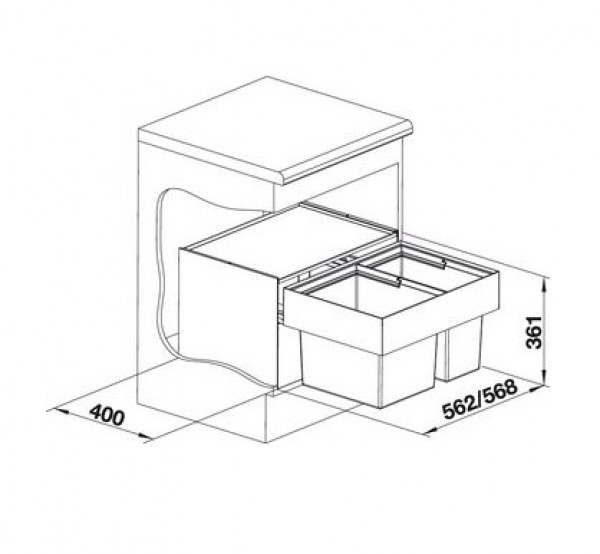 Система сортировки мусора Blanco Select 60/2 518723