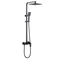 Душевая стойка ABBER Daheim AF8220B без излива, черная матовая Душевая стойка ABBER Daheim AF8220B без излива, черная матовая