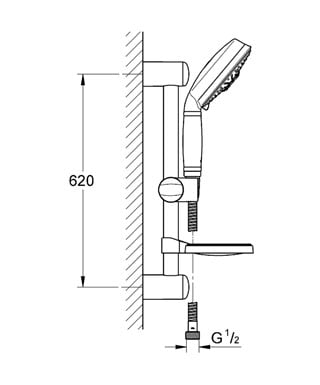 Душевой гарнитур 130 мм Rainshower Rustic Grohe 27139 000 (27139000) Душевой гарнитур 130 мм Rainshower Rustic Grohe 27139 000 (27139000)