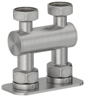 Модуль 2х3/4" прямой EU50 Сатин 071-1539-3434