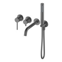 Смеситель для ванны встраиваемый WONZON & WOGHAND STICK, темный графит WW-889017-BGM