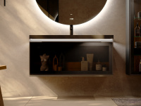 Тумба без раковины 100 см Jorno Notte Not.01.100/P/A/JR черный