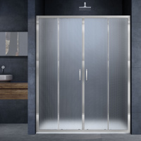 Душевая дверь Vincea Alpha VDS-3AL2160MT, (160х190)  хром, стекло текстурное