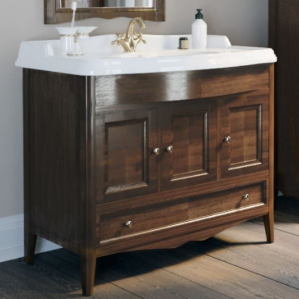 Тумба с раковиной орех 105 см Tiffany World Veronica Nuova VER4105-N+AR874BI*1KOMPLEKT