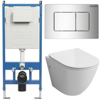 Комплект унитаза с инсталляцией Grossman Classic 97.4411SQ.04.10M с клавишей смыва