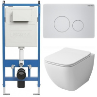 Комплект унитаза с инсталляцией Grossman Style 97.4447S.05.01M с клавишей смыва