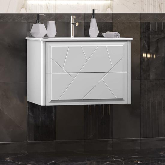 Тумба под раковину Opadiris Луиджи 70   00-00005952 белый матовый (без раковины)