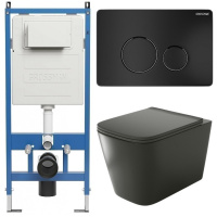 Комплект унитаза с инсталляцией Grossman Style 97.4441BMS.05.21M с клавишей смыва