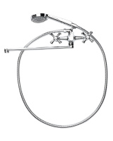 Смеситель для ванны двухвентильный универсальный с душевым набором Orange Classic M71-211cr хром