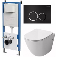 Комплект унитаза с инсталляцией Grossman Galaxy 97.4411S.01.210 с клавишей смыва