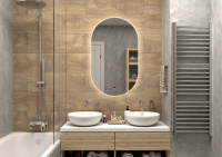 Зеркало с теплой подсветкой Art&Max Torino AM-Tor-600-1000-DS-C