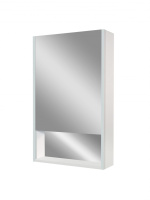 Зеркало шкаф с подсветкой Art&Max Foggia AM-Fog-600-800-1D-L-DS-F-White