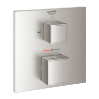Смеситель для ванны термостатический GROHE Grohtherm Cube 24155 DC0 (24155DC0) суперсталь