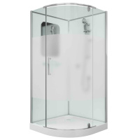 Душевая кабина (100х100) Grossman Classic GR170 распашная, хром, прозрачный, матовый