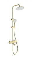 Душевая система с термостатом WONZON & WOGHAND STAY 4, брашированное золото WW-A3007-T1-BG