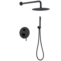 Душевой комплект ABBER Emotion AF8818B скрытого монтажа без излива, черная матовая