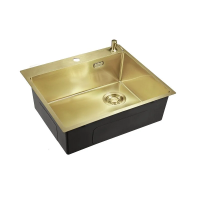 Кухонная мойка (56х50) EMAR EMB-560(TOP) PVD Matt Gold