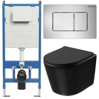 Комплект унитаза с инсталляцией Grossman Classic 97.4477BMSQ.04.12M с клавишей смыва