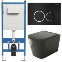 Комплект унитаза с инсталляцией Grossman Galaxy 97.4441BMS.01.210 с клавишей смыва