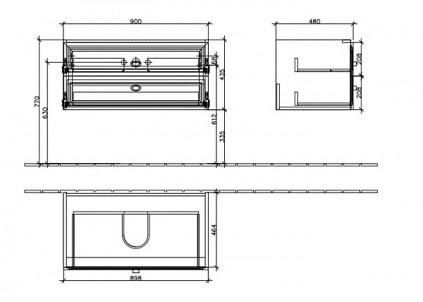 Тумба под раковину 90 см, белая, Villeroy & Boch La Belle A58410DJ