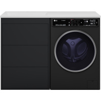 Тумба с раковиной под стиральную машину Brevita Grafit 60 УТ000015085