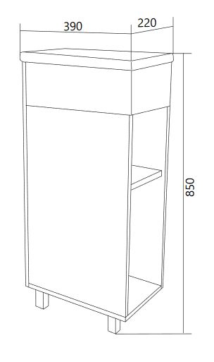 Тумба с раковиной 1Marka  Laura 40Н У85931