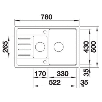 Мойка кухонная Blanco Legra 6 S Compact Silgranit PuraDur (шампань), 521306
