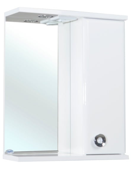 BELLEZZA Неаполь-50 зеркало-шкаф белое, бежевое лев./прав. (свет.)