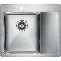 Кухонная мойка Paulmark  Flank PM225951-BSL брашированная нерж. сталь левая