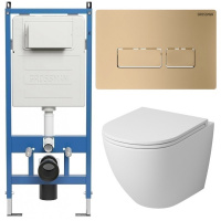 Комплект унитаза с инсталляцией Grossman Pragma 97.4455MS.03.310 с клавишей смыва