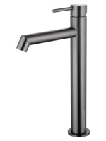 Смеситель для раковины высокий WONZON & WOGHAND, темный графит WW-H1064-BGG