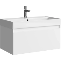 Тумба без раковины 80 см Aqwella Geometria GE01081WM белый матовый