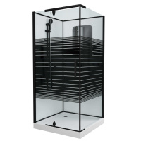 Душевая кабина (90х90) Grossman Classic GR271QL распашная, черный, прозрачный