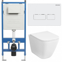 Комплект унитаза с инсталляцией Grossman Pragma 97.4479SQC.03.000 с клавишей смыва