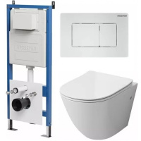 Комплект унитаза с инсталляцией Grossman Classic 97.4411S.04.01M с клавишей смыва