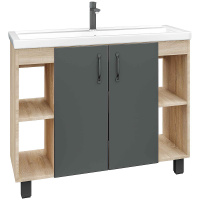 Тумба напольная Grossman ФЛАЙ-100 см 101002   дуб сонома/серая