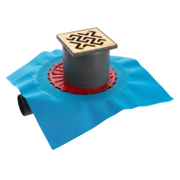 Душевой трап (10х10) Berges Wasserhaus ZENTRUM Antik 092364 золото глянец