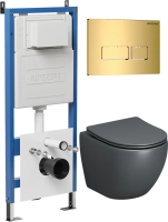 Комплект унитаза с инсталляцией Grossman Pragma 97.4455GMS.03.300 с клавишей смыва