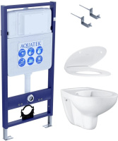 Комплект унитаза с инсталляцией SET Aquatek + Grohe