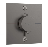 Термостат для душа на 2 потребителя Hansgrohe ShowerSelect Comfort E 15572340 шлифованный черный хром