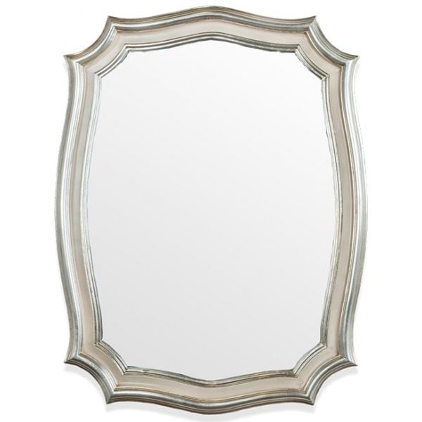 Зеркало 64х84 см серебро/слоновая кость Tiffany World TW02117arg/avorio