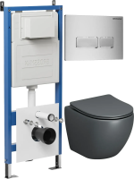 Комплект унитаза с инсталляцией Grossman Pragma 97.4455GMS.03.110 с клавишей смыва