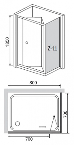 Душевой угол RGW CL-41 (RGW CL-21+RGW Z-12) 04094187-11