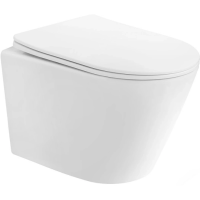 Унитаз ABBER Bequem AC1102TMW подвесной белый матовый, безободковый, смыв торнадо