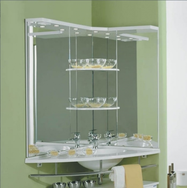 Зеркало с подсветкой (правый комплект),Акватон Корнер 1A0529K0KR01R