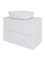 Тумба с раковиной подвесная 75 см, Orange Otto Ot-75TuMDF+B08-500W белый глянец