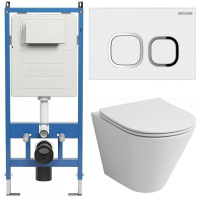 Комплект унитаза с инсталляцией Grossman Cosmo 97.4477S.02.000 с клавишей смыва